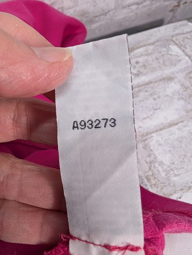 Bob Mackie Damen Oberteil rosa Pailletten verziert 3/4 Arm asymmetrischer Ausschnitt - Bild 13 von 13