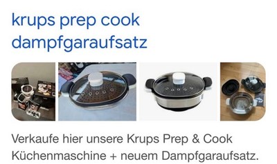 Krups Prep & Cook Küchenmaschine mit Kochfunktion, Zubehör XF551D.