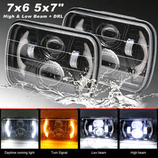 7x6 5x7" LED Headlight DRL Hi/Lo Beam Fit International Harvester 9400i 9200