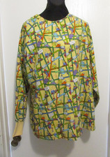 BIO Sz Med DENTAL Scrub Long Sleeves Snap Front Cotton/Poly M39