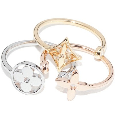 Louis Vuitton Monogram Idylle Ring Diamant 750 YG/WG/PG US#4-1/2~4-3/4 P0067882