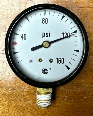 #ad USG US 160 PSI Pressure Gauge 1 4 NPT Connection 12078 1 Bottom Flange Mount $70.00