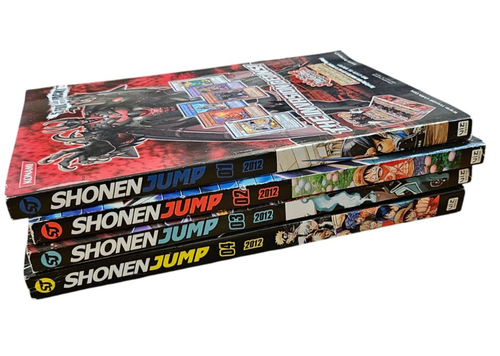 Shonen Jump Manga Lot 2012 Issues 1–4 (Broken Set) Naruto One Piece Bleach YuGiO - Imagen 11 de 12