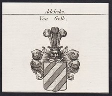 Gelb coat of arms Heraldik Genealogie Kupferstich 1820