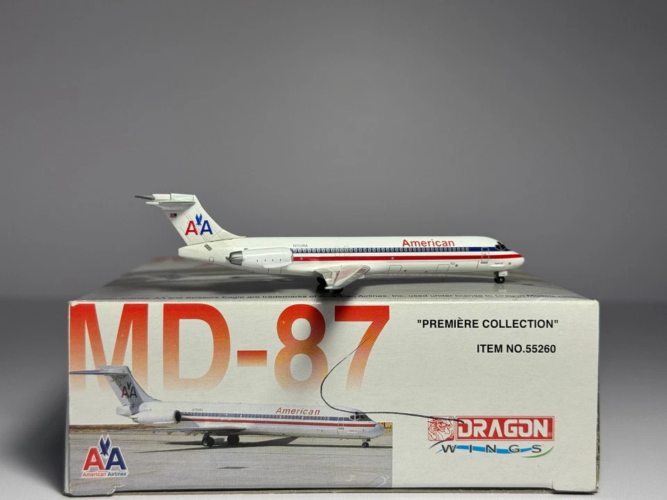 Dragon Wings 1:400 American Airlines McDonnell Douglas MD-87 N753RA blanco 55260 Foto 2 de 2