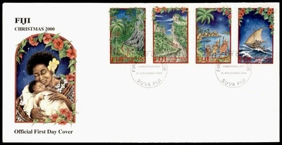 DR WHO 2000 FIJI FDC COMBO NAVIDAD $3 R55841 - Imagen 1 de 2