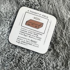 The Interesting Thoughts of Edward Monkton Girls Chocolate Coaster Gift