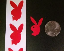 ~~~100~~~   PLAYBOY BUNNY TANNING BODY STICKERS RED With BOW TIE Faces Left