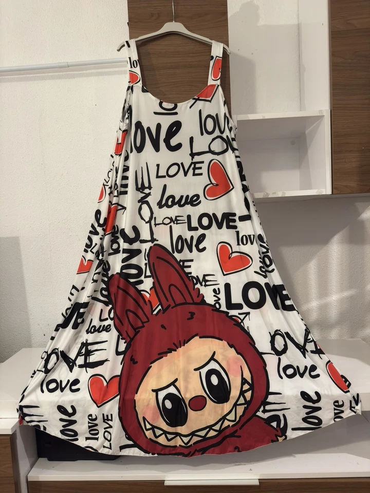 Vestido Maxi Playero "Love" con Estampado de Personaje y Bolsillos - Imagen 1 de 4