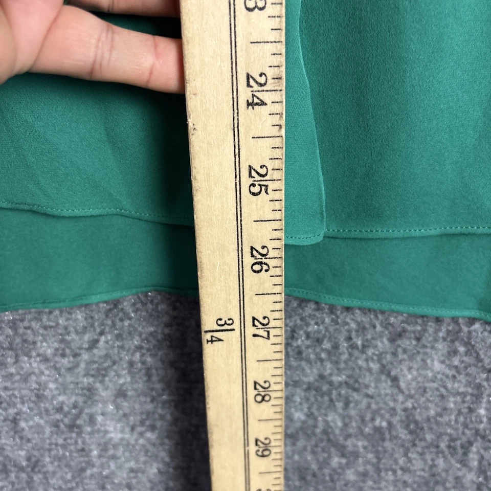 Блузка женская Vince XS зеленая шелковая изысканная шелковистая элегантная - Изображение 4 из 4