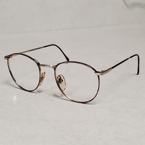 Ralph Lauren Polo 528 Eyeglass Frame 49 19 135 Tortise Metal Round VTG - Picture 3 of 6
