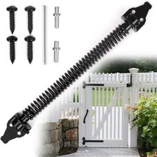 14  Self Closing Gate Spring Adjustable Heavy Duty Black Metal Fence Door Closer