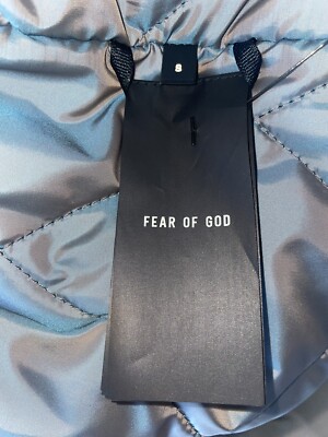 NWT FEAR OF GOD Sixth Collection Beige Nylon All Over Print Logo