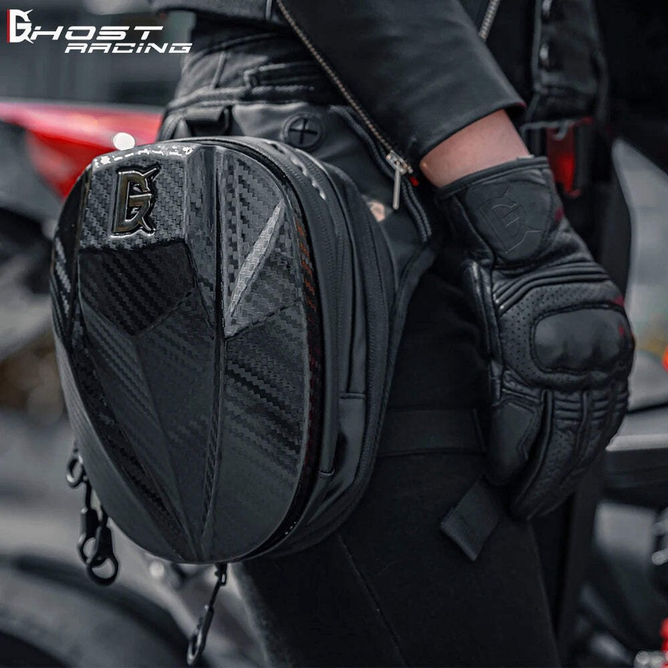 Waterproof Leg Bag Motorcycle Drop Leg Side Bag Men Lady Carbon Fiber