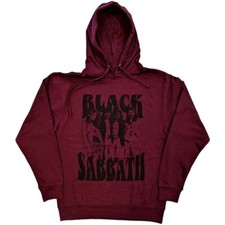 Image of Black Sabbath 'Band and Logo' Red Pullover Hoodie - NEW OFFICIAL