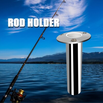 2X 90 Degree Flush Mount Pod Marine Stainless Steel Fishing Rod
