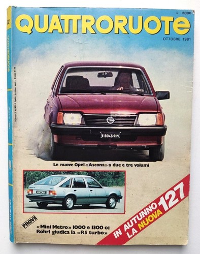 Rivista Quattroruote Numeri Vari Anno 1981 Auto Automobili Vintage Ed.Domus - Picture 9 of 10