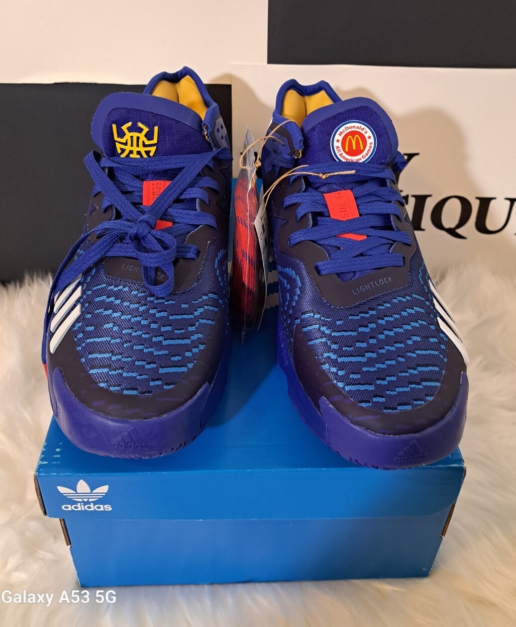 Adidas Mens Shoes D.O.N. Issue 4 Mid Basketball  Mc Donald's  American  BL 9.5 thumbnail 7