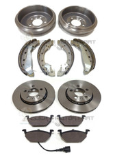 SEAT IBIZA 1.2 1.4 2008-2016 FRONT 2 BRAKE DISCS & PADS + REAR 2 DRUMS & SHOES
