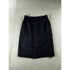 Vintage Women s Wool Skirt 12 Pleated Front A Line Knee Length