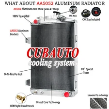 #CC1930CH 4-Row Aluminum Radiator For 1930 Chevrolet Car Chevy V8 Conversion