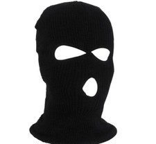 Winter Ski Mask 3 Hole Knitted Skull Balaclava Beanie Hat Men Outdoor Sports Cap