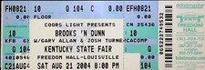 Brooks N Dunn Gary Allan Josh Turner Concert Ticket Stub Freedom Hall 8/21/2004