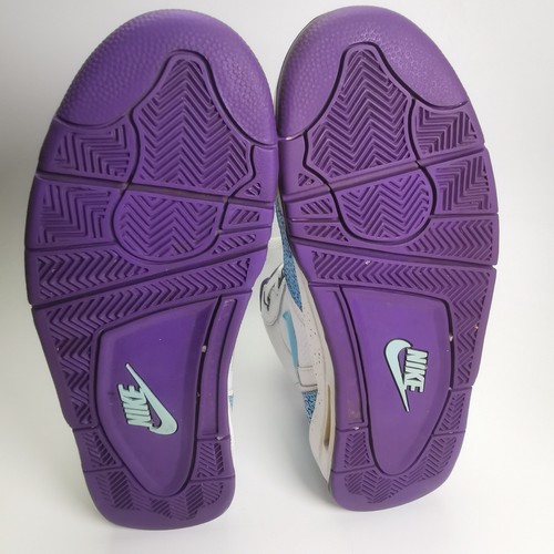 ~ Nike AIR Flight 2013 Mid Trainers Poison Dart Frog Blue Purple ~ UK Size 8.5 ~ - Picture 15 of 18