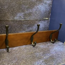 Wall Mounted Coat Rack 3 Standard Hook Walnut - Free Shipping