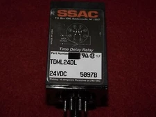 SSAC TDML24DL TIME DELAY RELAY 10AMP 24VDC - Used - VGC
