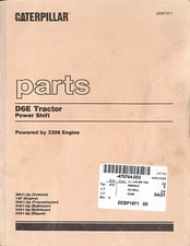 CATERPILLAR D6E Tractor Power Shift with 3306 Engine 1989 PARTS MANUAL Catalogue