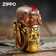 Encendedor Fearless Knight Dumb Skull motocicleta Zippo - Armadura artesanal | Regalo