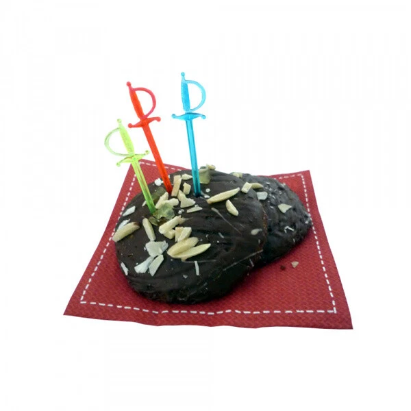 SWS 1000 Bunte Schwerter Fingerfood Spieße 7,5 cm | Deko-Spieße für Party & Buffet