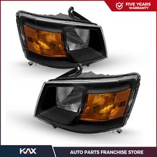 Headlights Assembly For 2008 2009 2010 Dodge Grand Caravan Black Factory Lamps