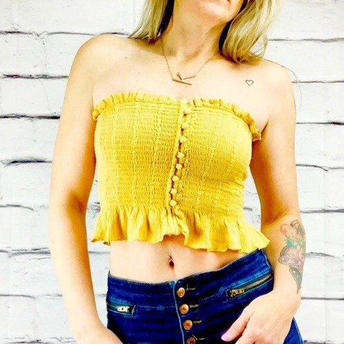 yellow tube top american eagle