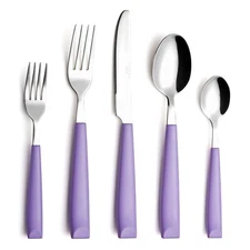 ANNOVA Silverware Set 20 Pieces Stainless Steel Cutlery Color Handle Flatware...