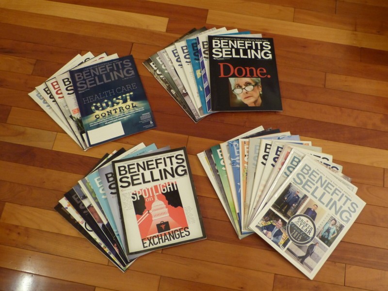 Big Lot of 31 BENEFITS SELLING Magazine Back Issues, 2013-2016, Educational, LNC