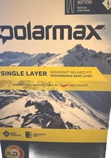 PolarMAX Single Base Layer  midweight  Relax Fit Bottoms pants size Large BLACK