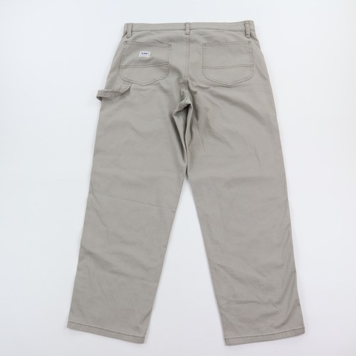 LEE Workwear Pantalón Carpintero Mujer 12 M Relajado Recto Taupe Beige Espiga - Imagen 2 de 11