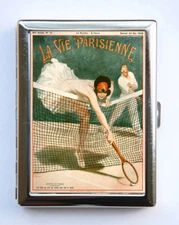 Cigarette Case id case Wallet La Vie Parisienne Tennis Art Deco