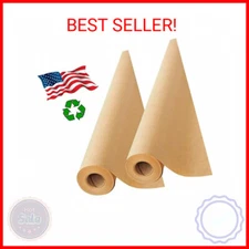2 Rolls PACK - Brown Kraft Paper Made in USA 17.75” x 1200” Per Roll (200 feet) 