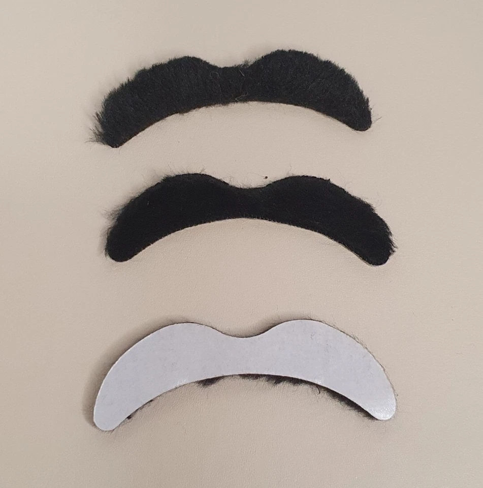 3x Niños Pequeño Negro Palo con Falsa Novedad Bigotes Elegante Vestido Día Mundial del Libro Foto 2 de 4