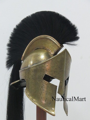 Casco espartano de la película Rey Leónidas 300 medieval con pluma larga casco espartano - Imagen 4 de 4