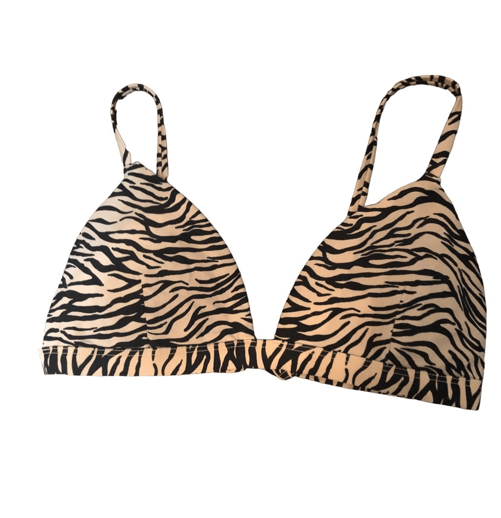 Hollister animal print bikini Tan base with black stripes