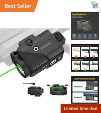 Versatile Tactical Flashlight with Adjustable Green Beam & Magnetic Charging