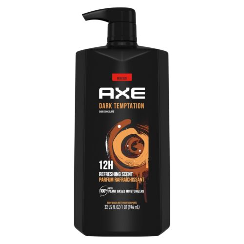 Axe Dark Temptation Refreshing Long Lasting Men's Body Wash, Dark Chocolate, 32