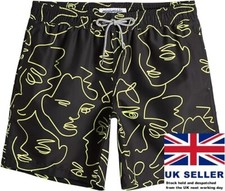 MaaMgic Men's Swimming Shorts Quick Dry Trunks Bathing Short with Mesh Lining