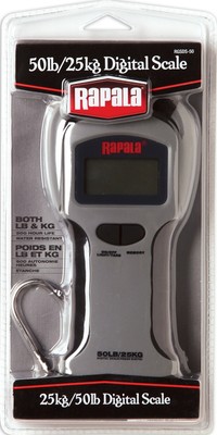 Rapala RTDS50 Touch Screen Digital Scale - 50 Lb Capacity, Water Resistant, For Fishing