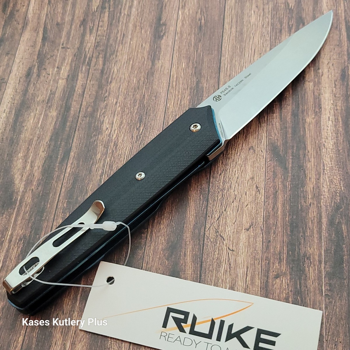 Ruike P848 Linerlock Satin 14C28N Sandvik Black G10 Folding Pocket