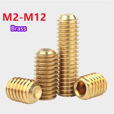 Brass Hex Socket Set Screws M2 M2.5 M3 M4 M5 M6 M8 M10 M12 Assorted